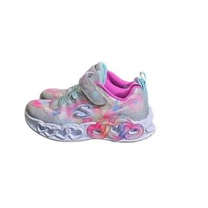 Skechers Unisex-Child Infinite Heart Lights-Color Sneaker
